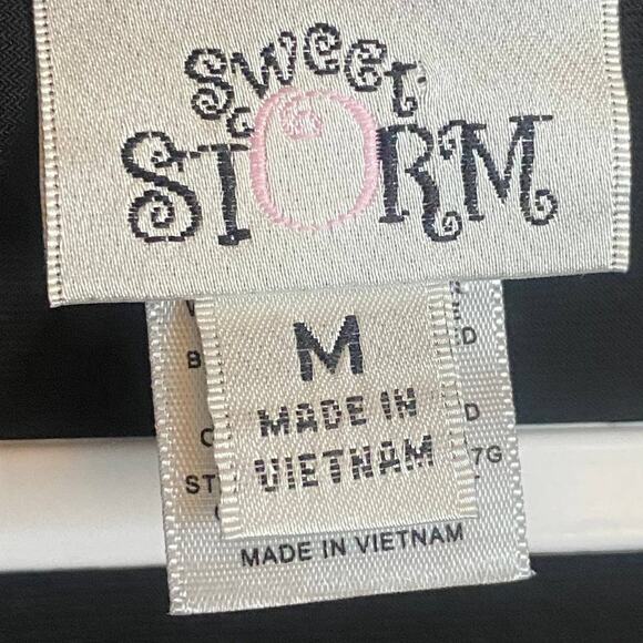 Sweet Storm Black Button Front Sleeveless Knee-High Dress Size Medium - Picture 6 of 7